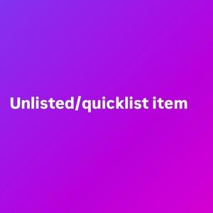 Unlisted Item